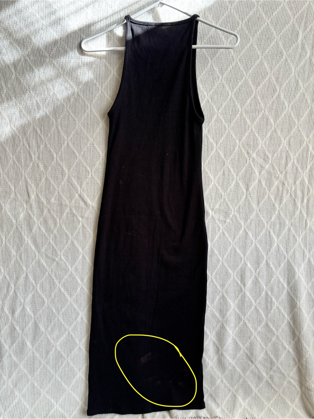 Zara Black Ribbed Tank Maxi Dress Romantic Date Night - Picture 3 of 6